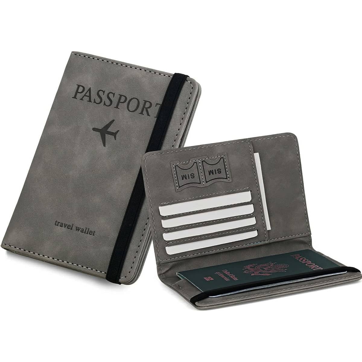 Passport Travel Wallet Organizer Durable Secure Multi Compartment Design For Passports Cards Money And Travel Essentials | Random Colour