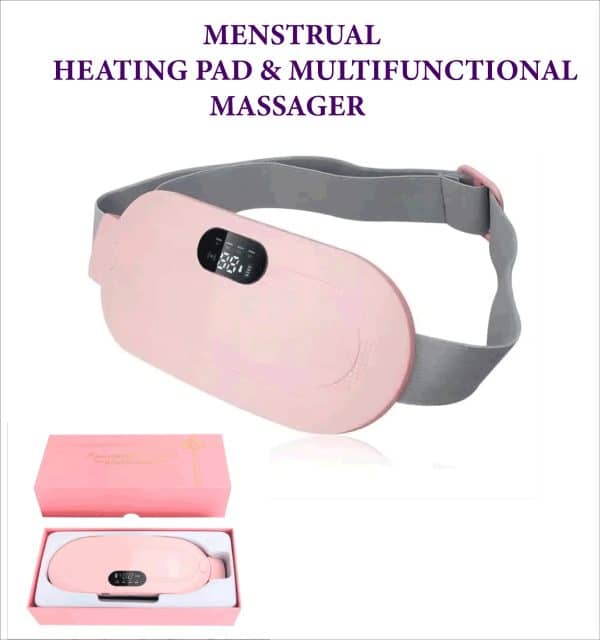 Portable Menstrual Heating Cramp Pad Belt for Women – Electric Period Pain Relief Massager with 3 Heat Levels & 4 Massage Modes - With Box | Period Cramp Belt