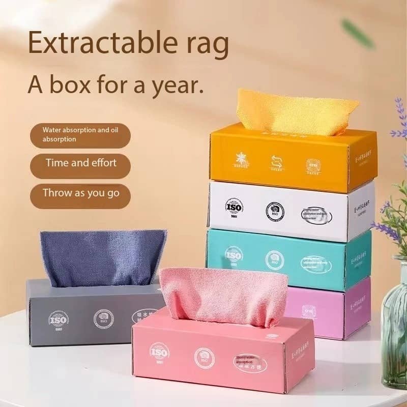 Microfiber Cleaning Cloth Pack Of 20 | Tissue Box Packing Microfiber Cleaning Towel Multi-Purpose Cloths for Kitchen, Car, Home & Professional Cleaning Use | Random Color