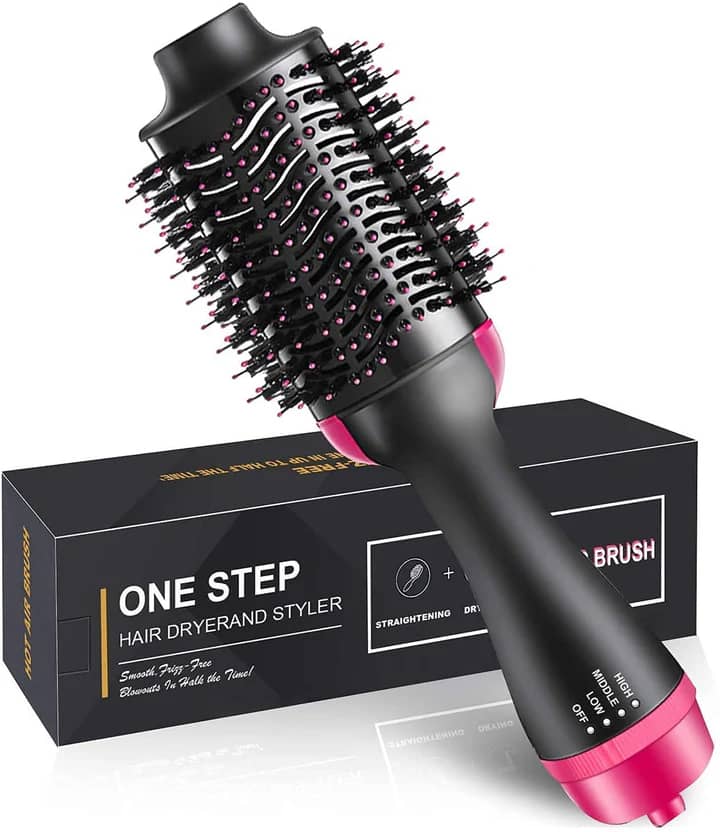 One Step Hair Brush And Dryer | Hair Volumizer Styler Comb 1000W Hair Straightener Curler Roller | One Step Hair Curler