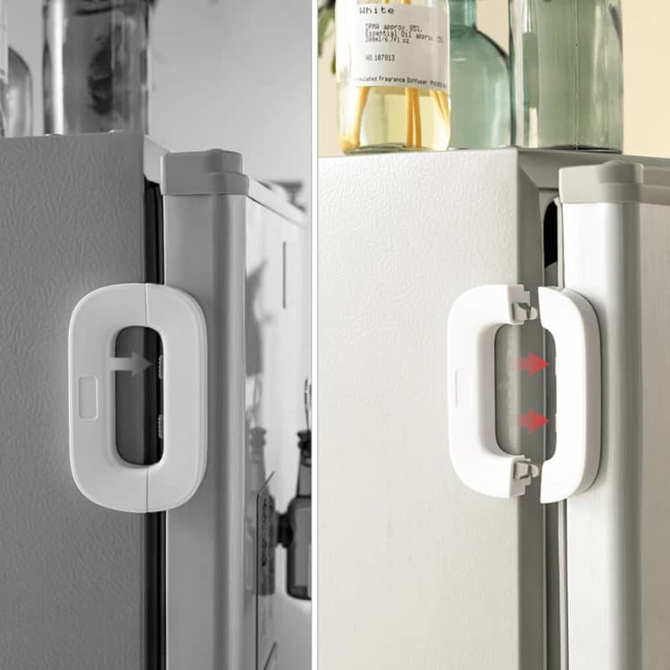 Child Safety Fridge Lock – Self Adhesive Baby Proof Lock for Refrigerator, Cabinets & Drawers | Strong, Easy Installation