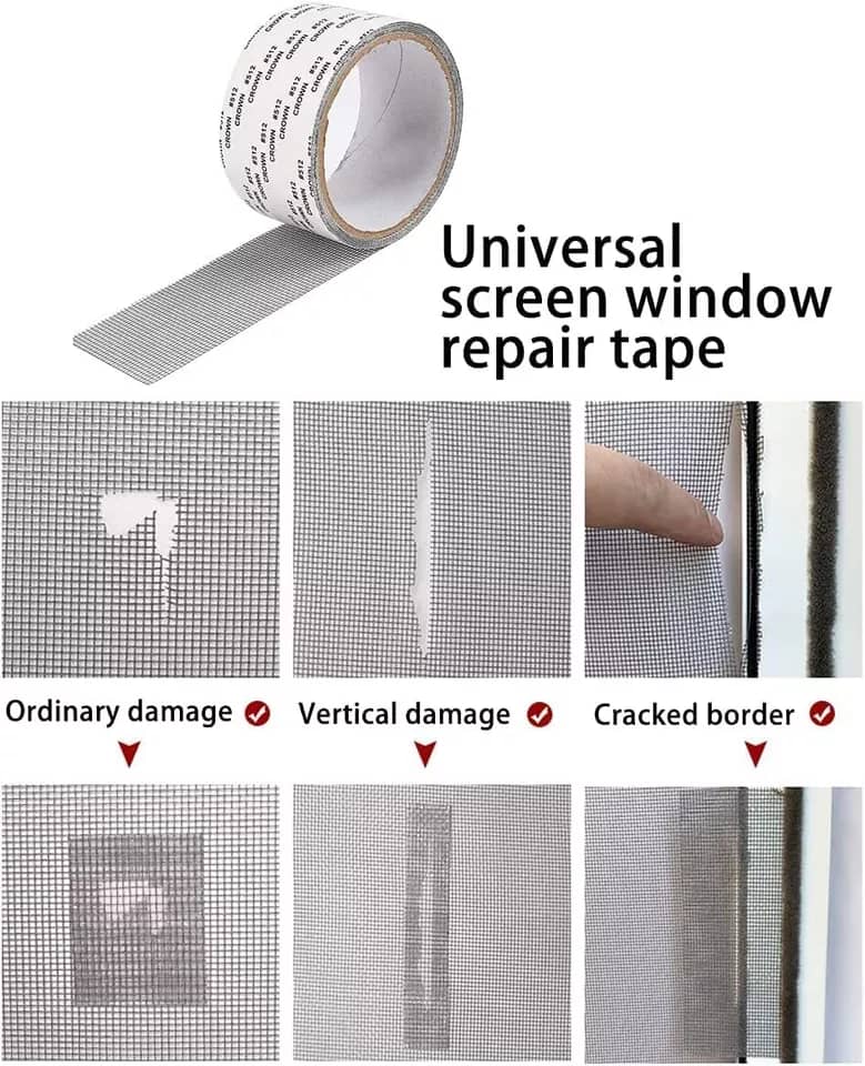 3 meter Mesh Window Screen Repair Tape – Durable Self-Adhesive Patch for Quick Screen Fixes